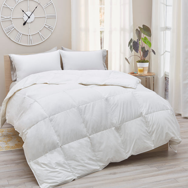 330TC Sateen White Goose Down Comforter