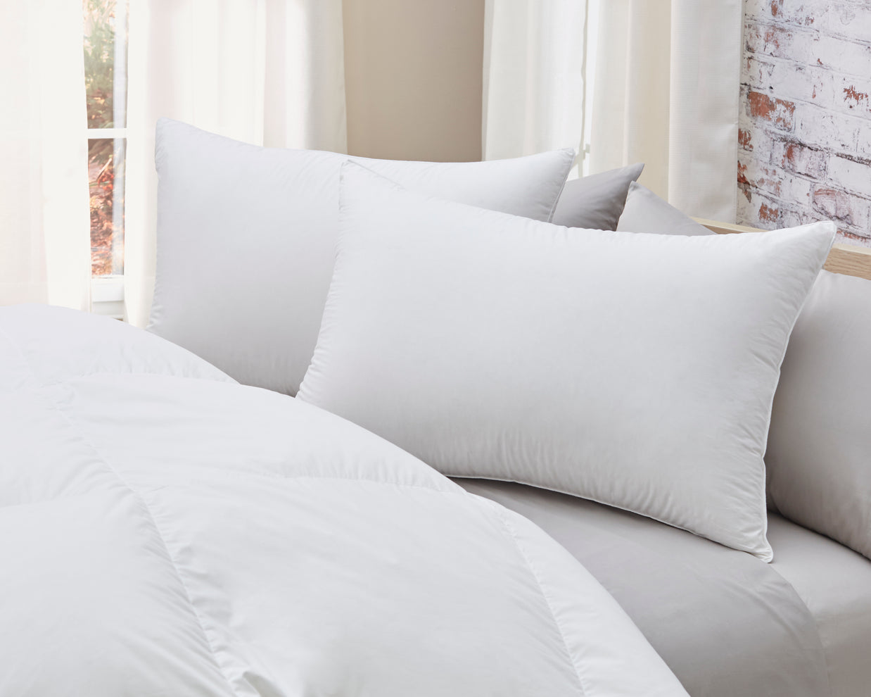 Premium German Batiste White Goose Down Pillow
