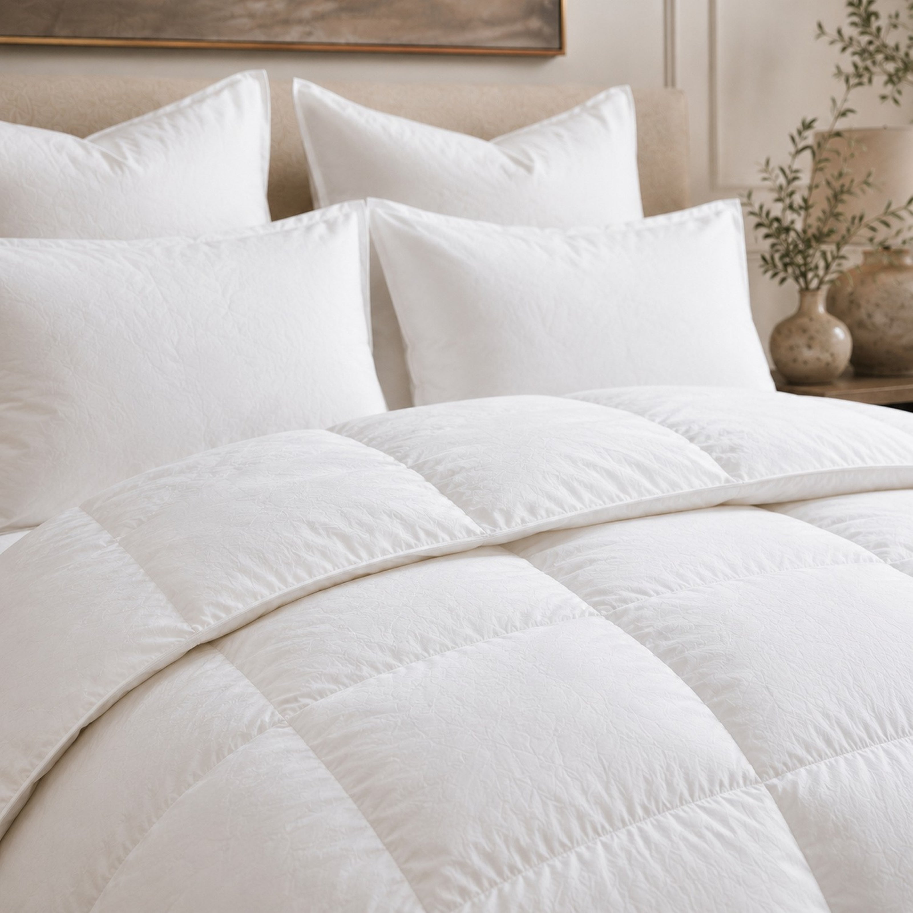330TC Sateen White Goose Down Comforter