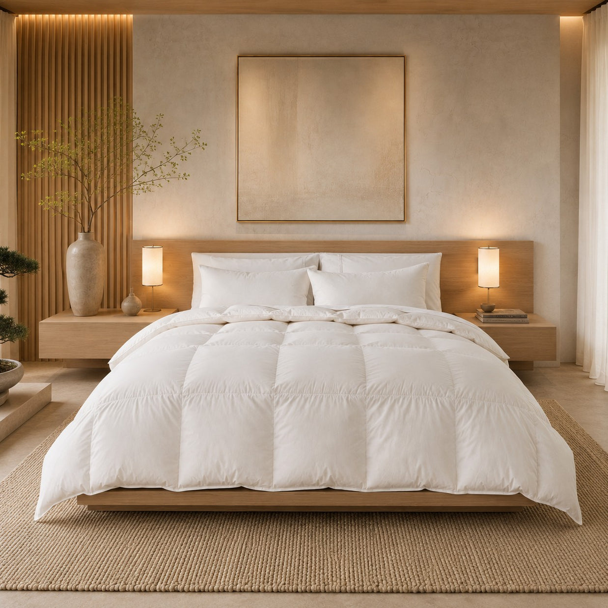 230TC Cambric White Down Comforter