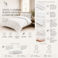 230TC Cambric White Down Comforter