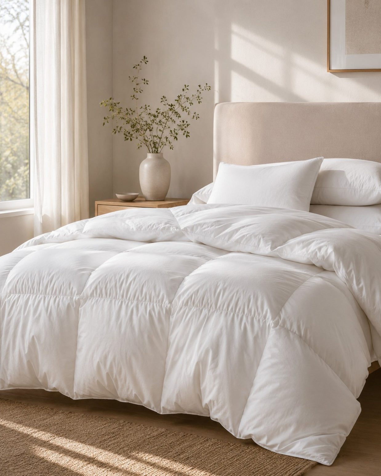 Premium German Batiste White Goose Down Comforter