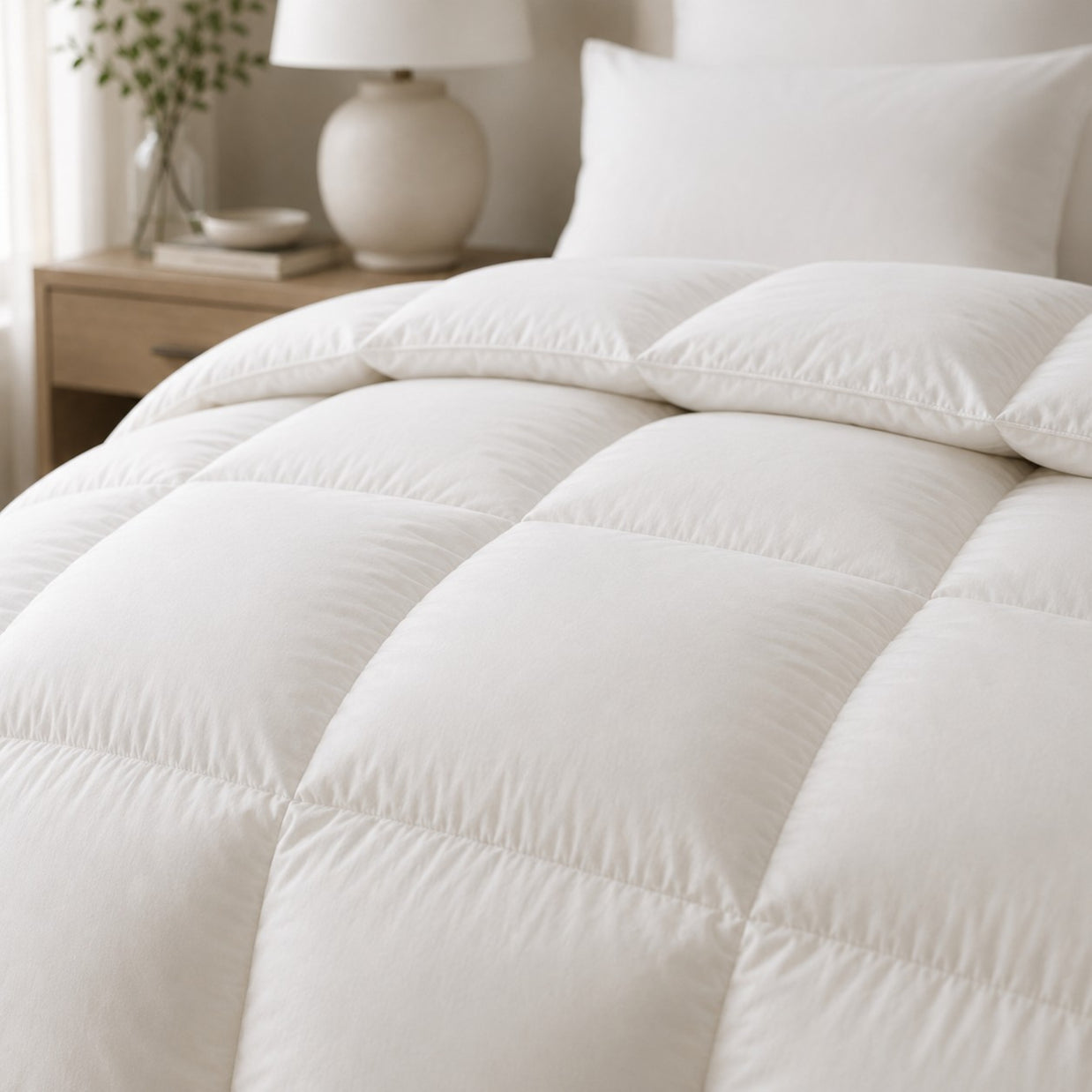 Premium German Batiste White Goose Down Comforter