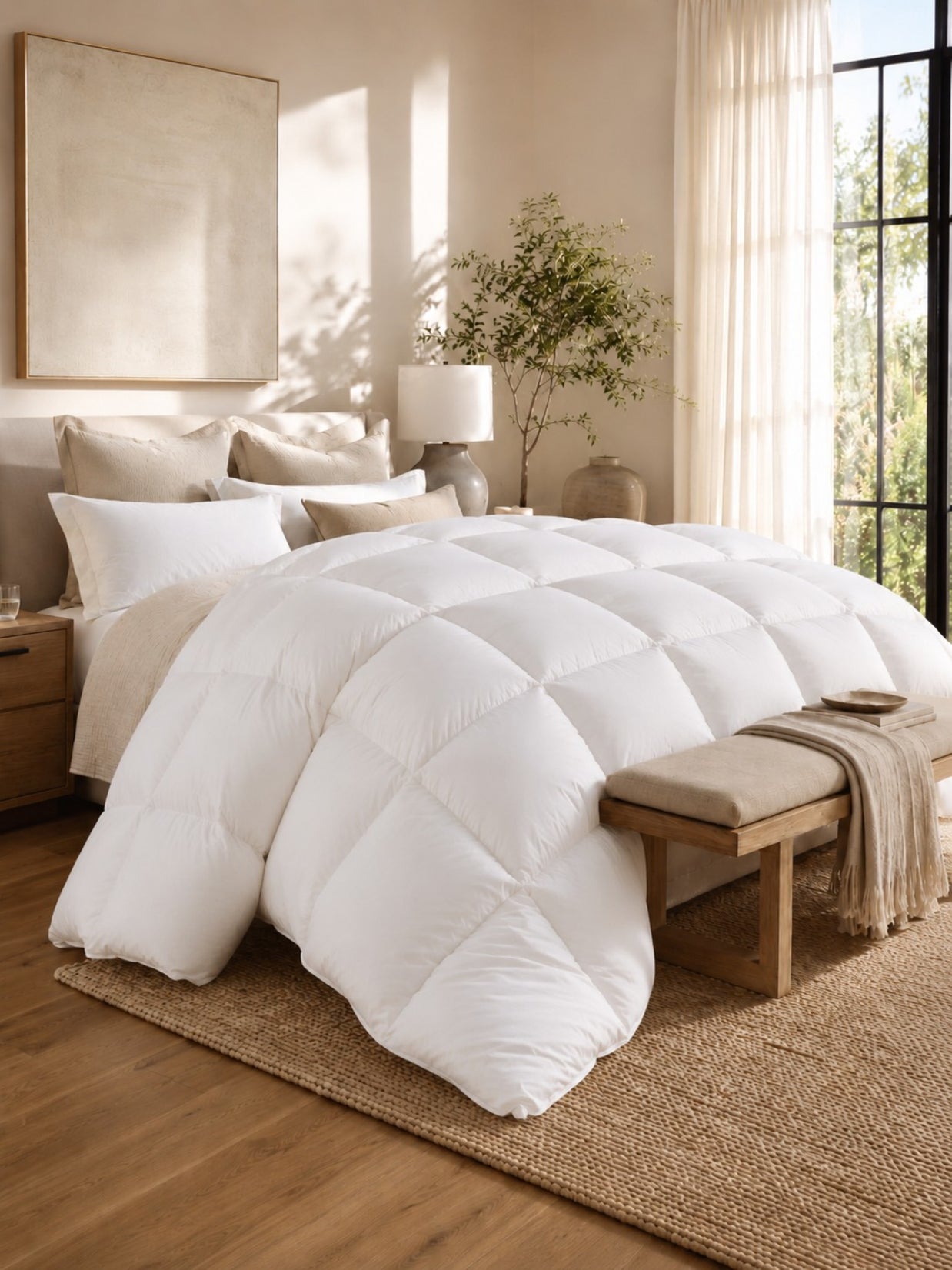 Premium German Batiste White Goose Down Comforter