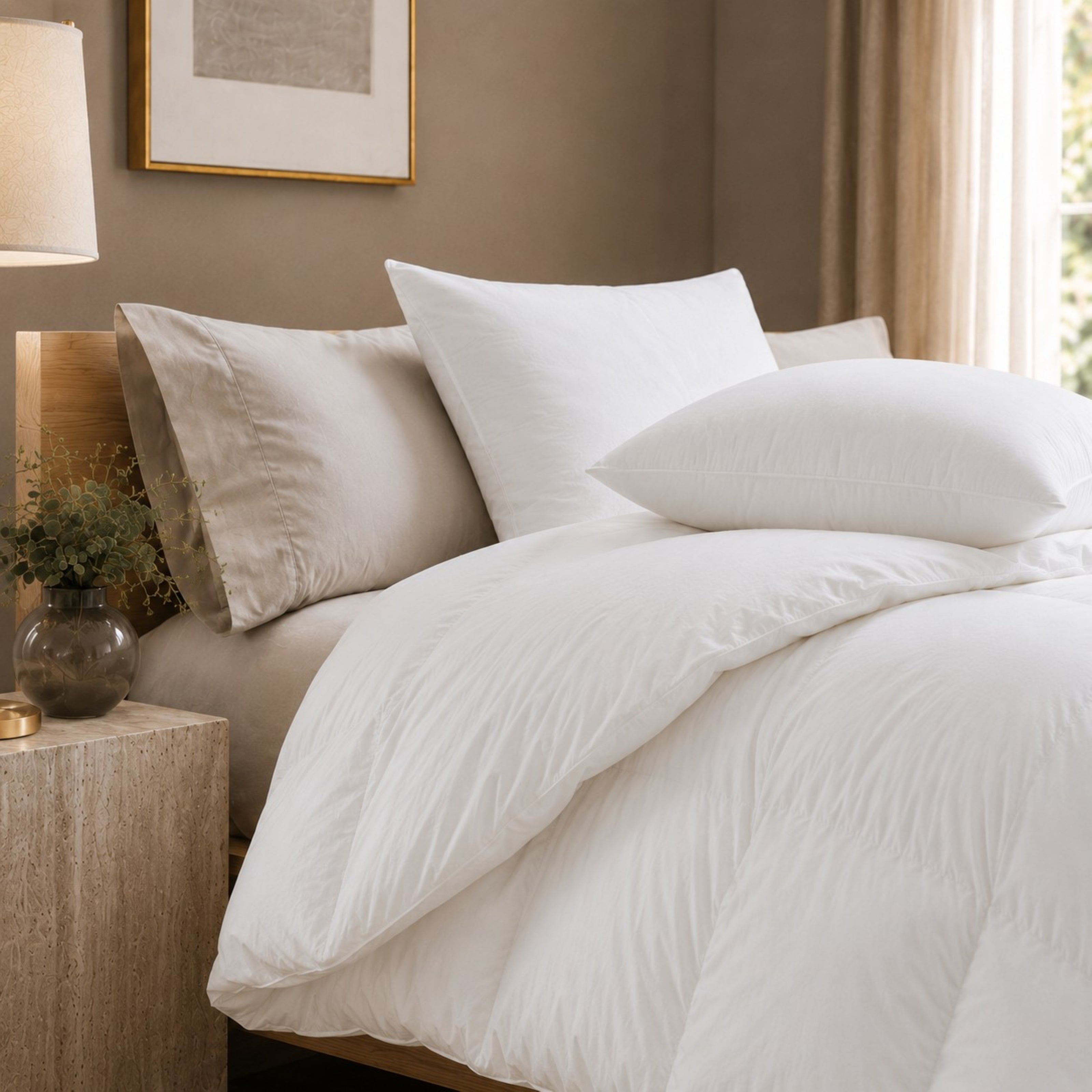 Premium German Batiste White Goose Down Comforter