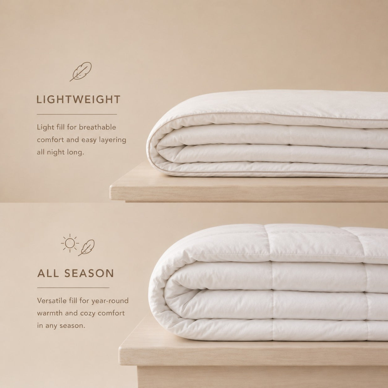 330TC Sateen White Goose Down Comforter