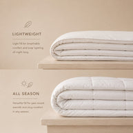 330TC Sateen White Goose Down Comforter