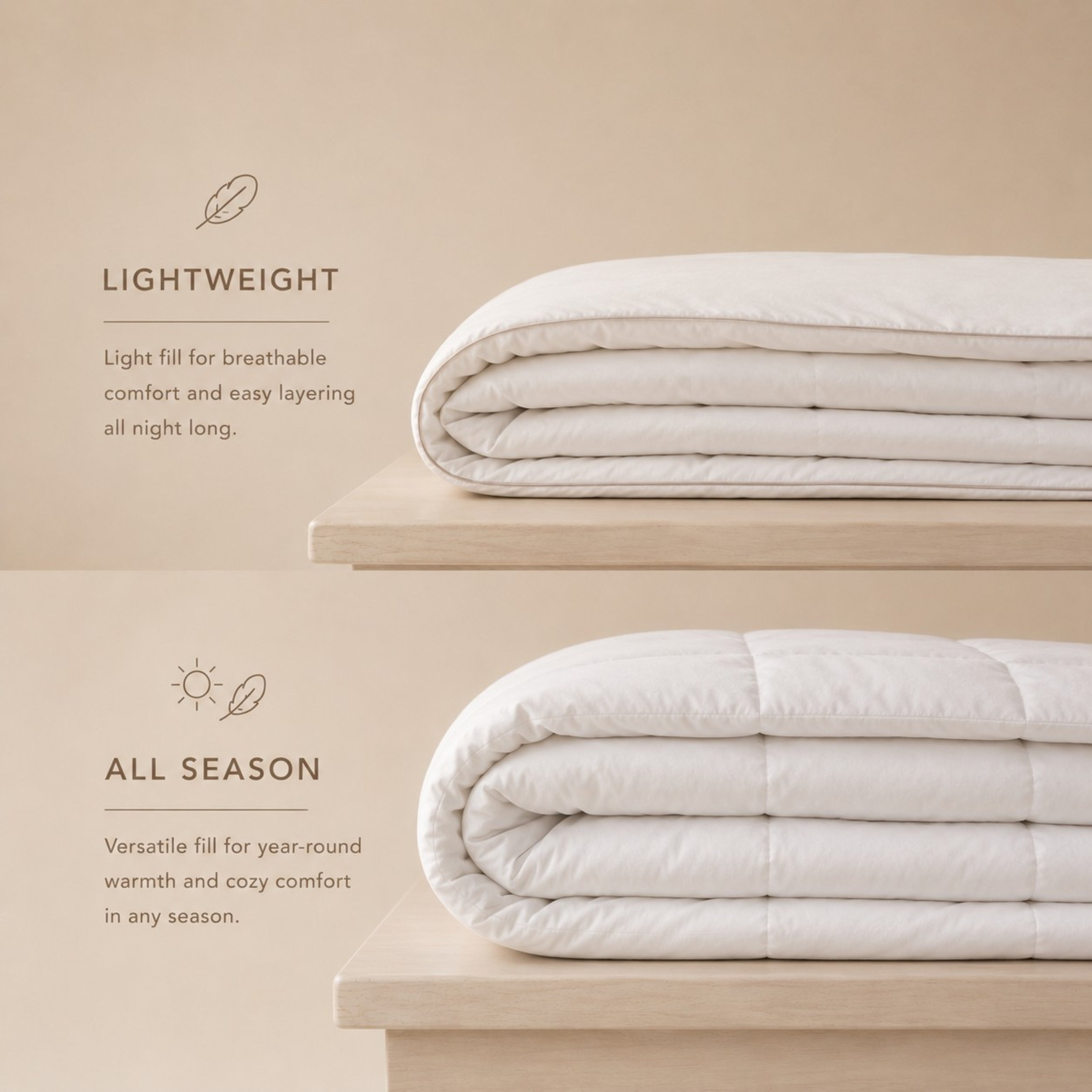 330TC Sateen White Goose Down Comforter