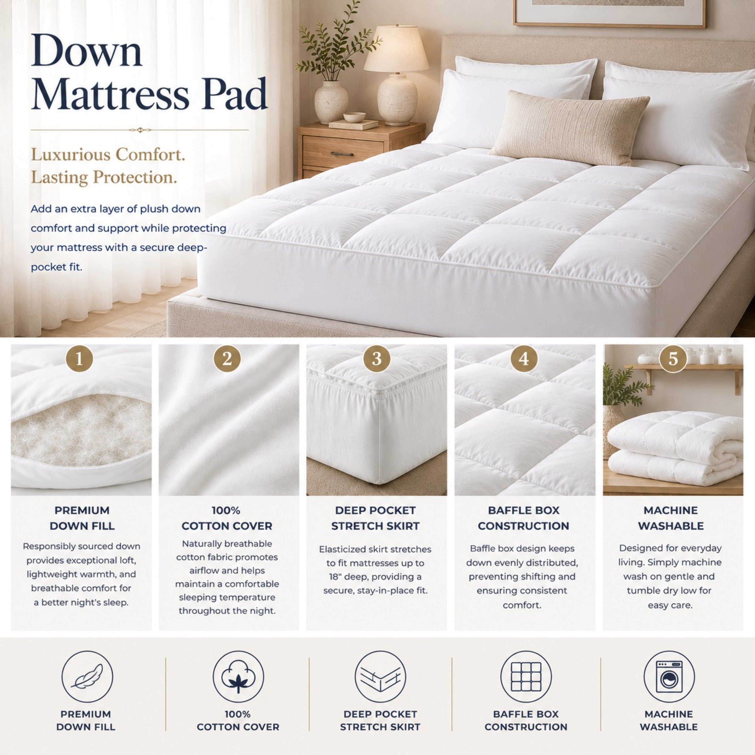 Mattress Pads – Down