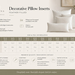 Decorative Pillow Inserts | Feather Filled