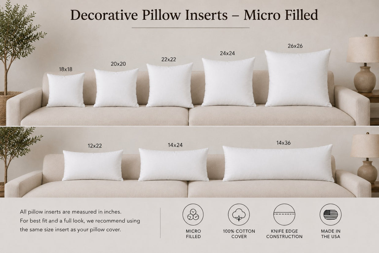 Decorative Pillow Inserts | Choppable Down Alt Filled
