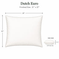 Dutch Euro Pillow Insert - Twin Pack (32