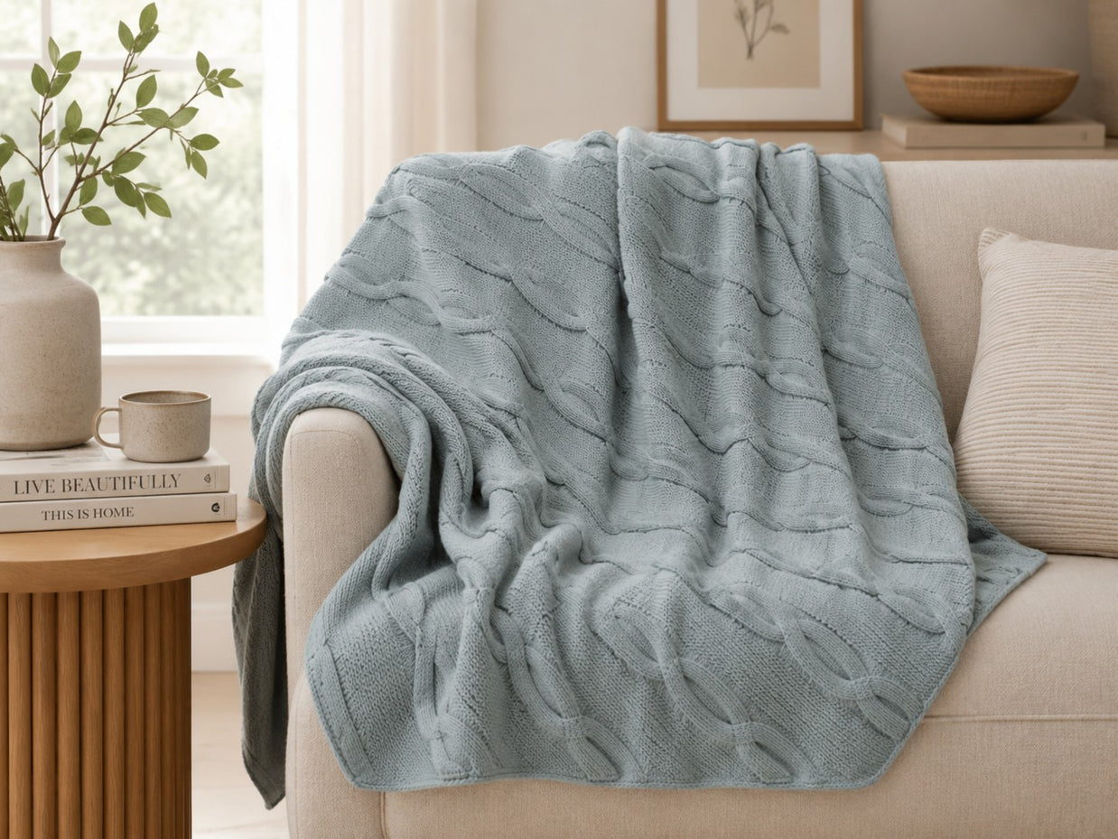 Faux Cashmere Sweater Blanket