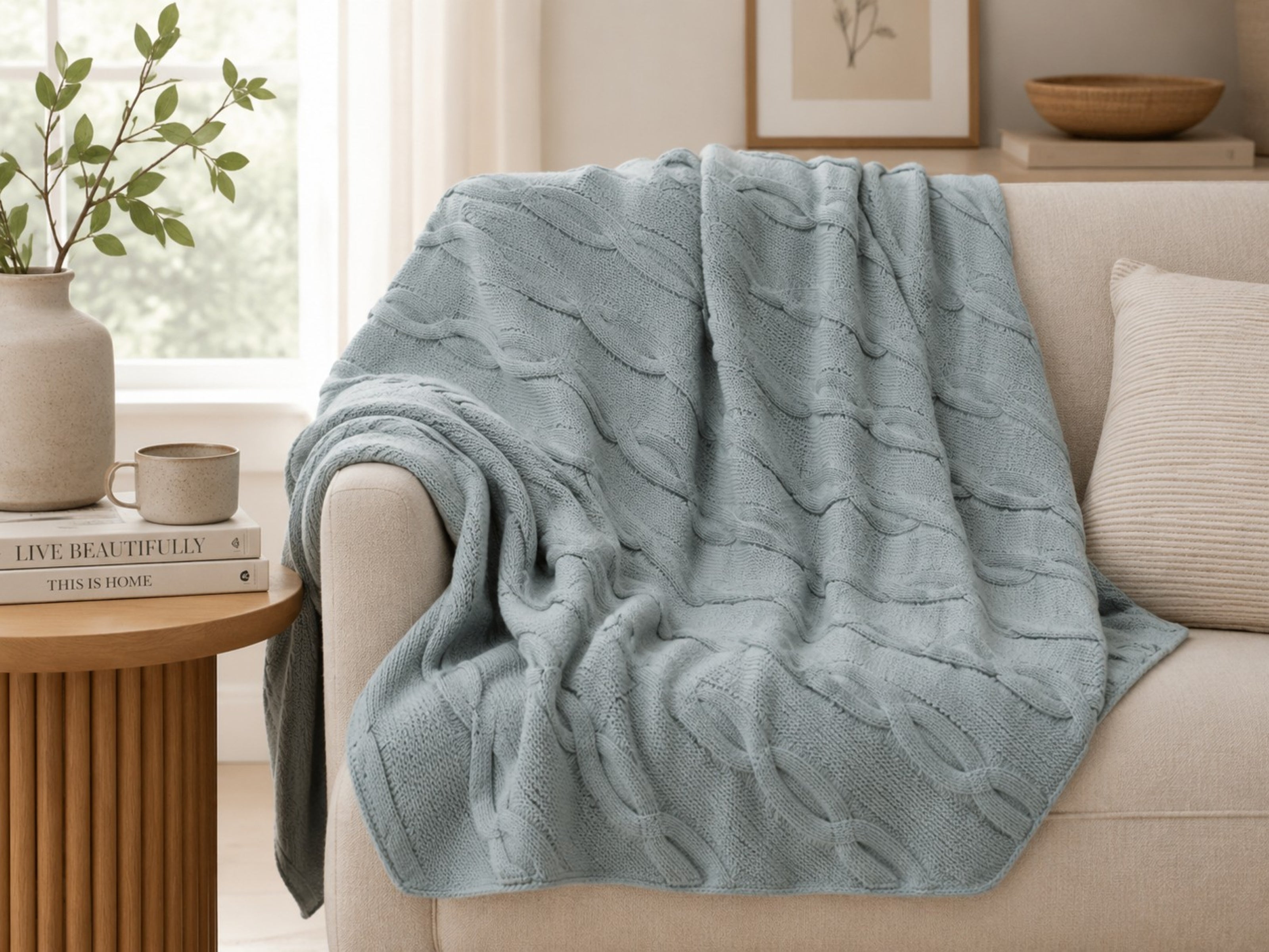 Faux Cashmere Sweater Blanket
