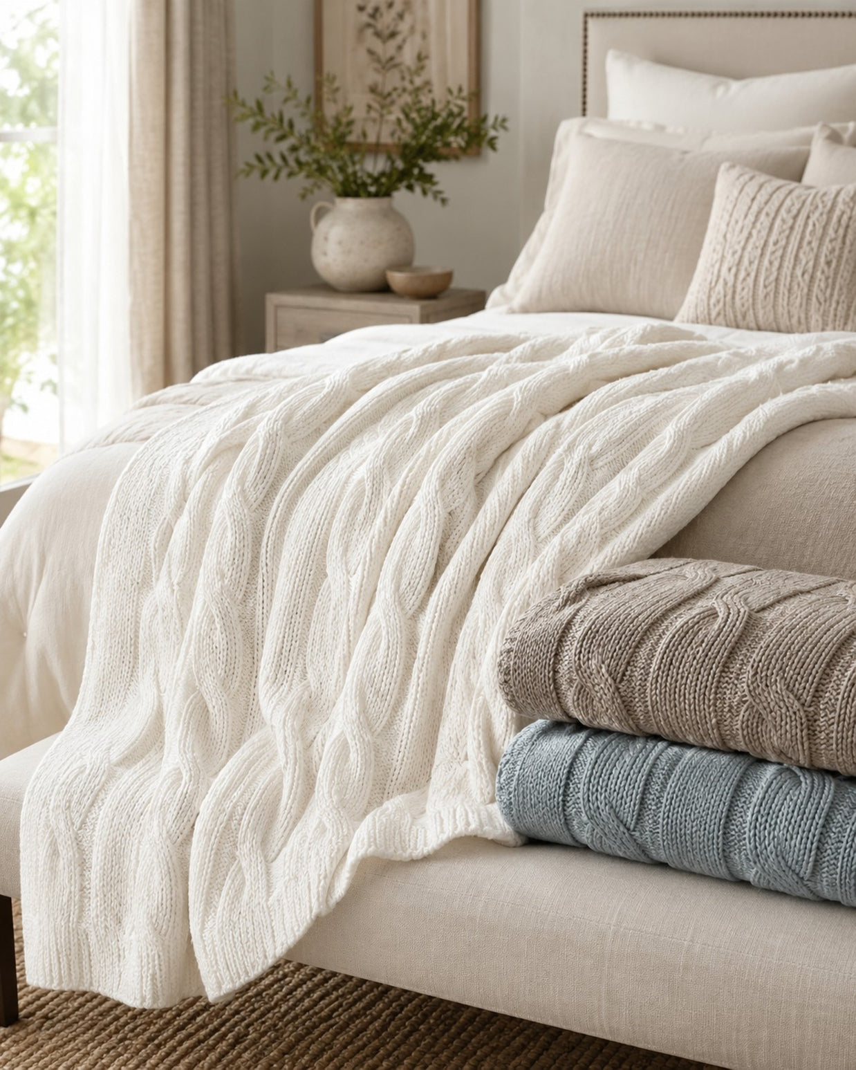 Faux Cashmere Sweater Blanket