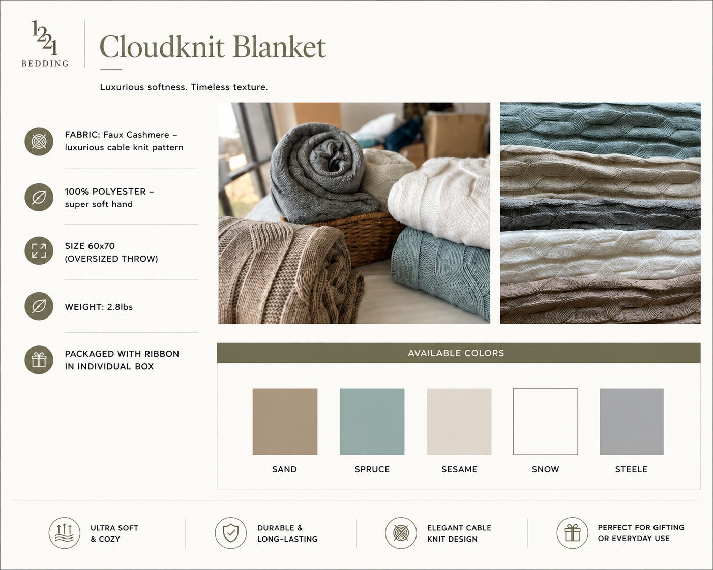 Faux Cashmere Sweater Blanket