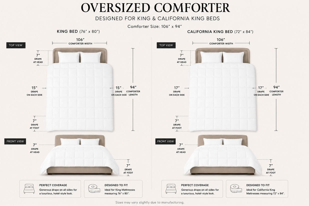 230TC Cambric White Down Comforter