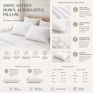 330TC Sateen Down Alternative Pillow