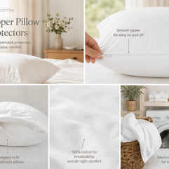100% Cotton Pillow Protectors