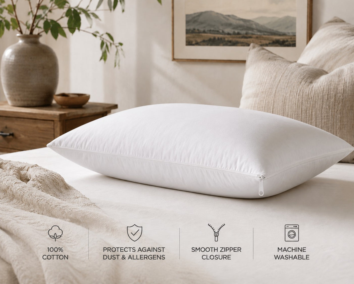 100% Cotton Pillow Protectors