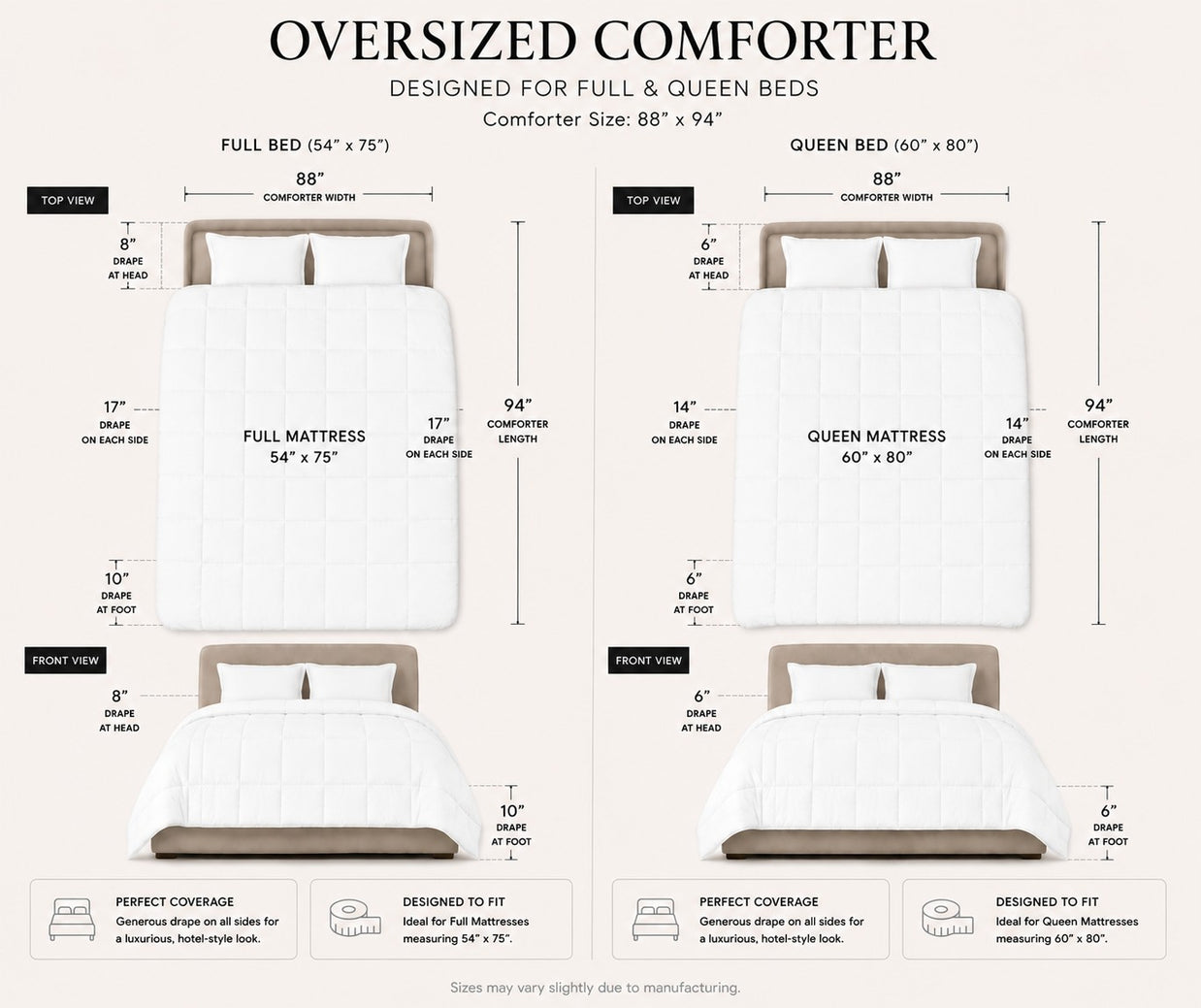 230TC Cambric White Down Comforter