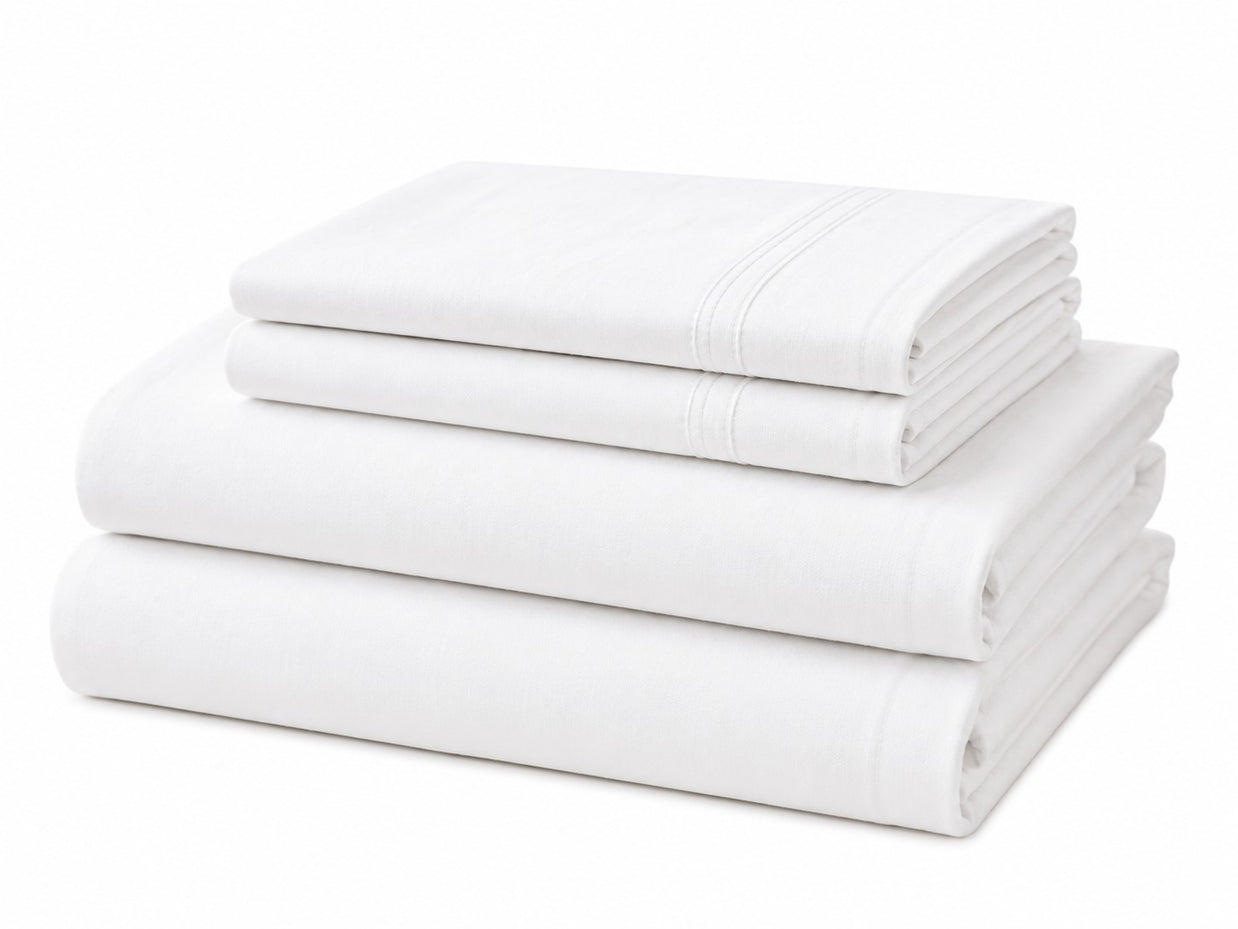 Cotton Tencel Sheet Sets White