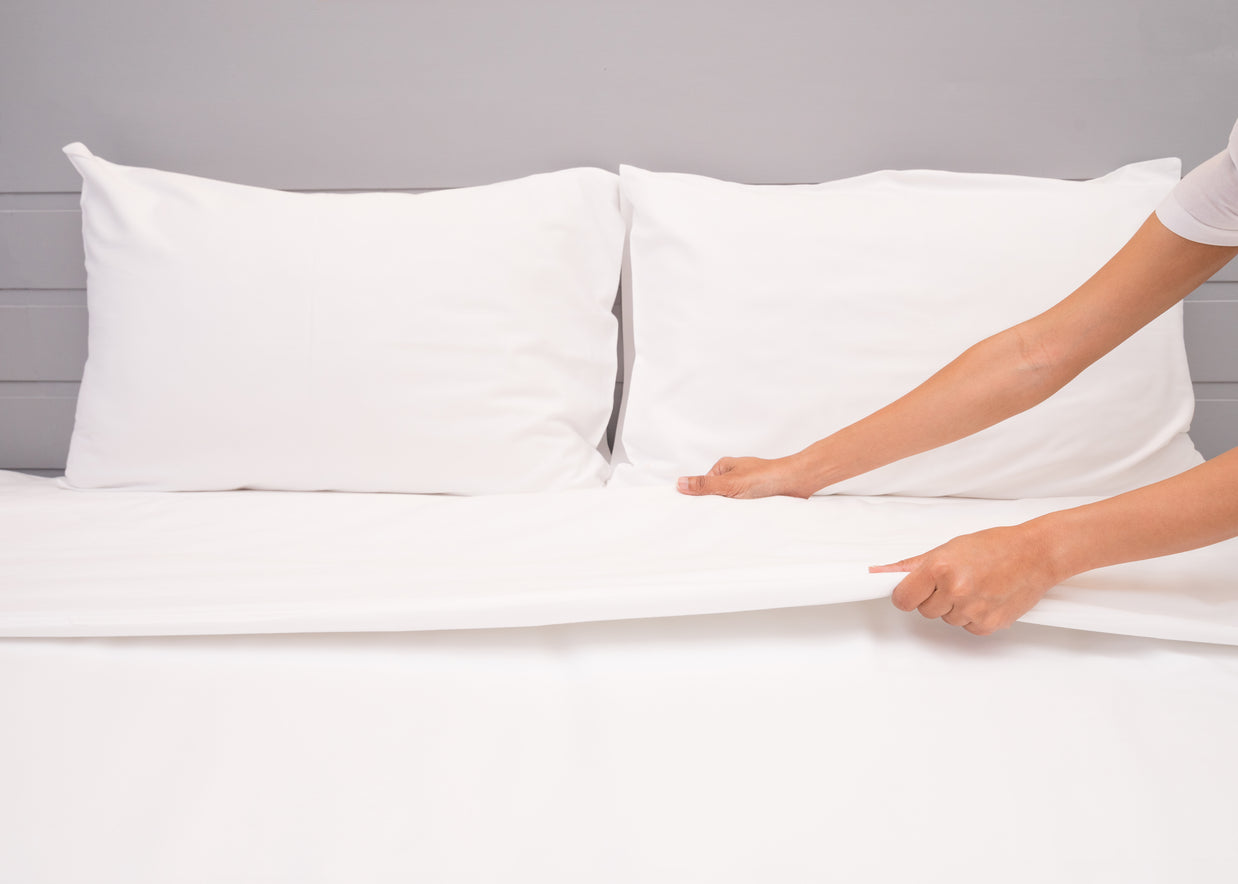 Cotton Tencel Sheet Sets White